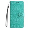 Kryty na mobil | Peňaženkové puzdro Embossing Pattern Slnečnica fialové – Google Pixel 9a | Kryty na mobil