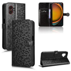 Kryty na mobil | Peňaženkové puzdro Honeycomb Dot Texture Case čierne – Samsung Galaxy Xcover 7 Pro | Kryty na mobil