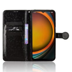 Kryty na mobil | Peňaženkové puzdro Honeycomb Dot Texture Case čierne – Samsung Galaxy Xcover 7 Pro | Kryty na mobil