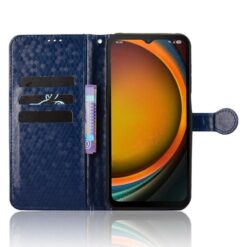 Kryty na mobil | Peňaženkové puzdro Honeycomb Dot Texture Case modré – Samsung Galaxy Xcover 7 Pro | Kryty na mobil