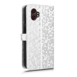 Kryty na mobil | Peňaženkové puzdro Honeycomb Dot Texture Case strieborné – Samsung Galaxy Xcover 7 Pro | Kryty na mobil