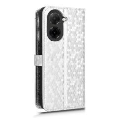 Kryty na mobil | Peňaženkové puzdro Honeycomb Dot Texture Case strieborné – Xiaomi Redmi A5 | Kryty na mobil