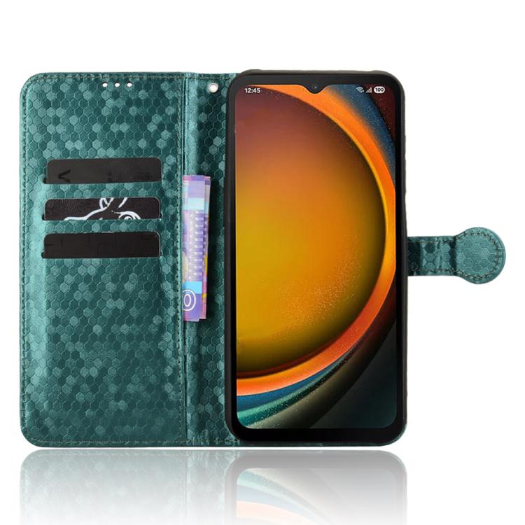 Peňaženkové puzdro Honeycomb Dot Texture Case zelené – Samsung Galaxy Xcover 7 Pro | Kryty na mobil Kryty na mobil | Peňaženkové puzdro Honeycomb Dot Texture Case zelené – Samsung Galaxy Xcover 7 Pro | Kryty na mobil
