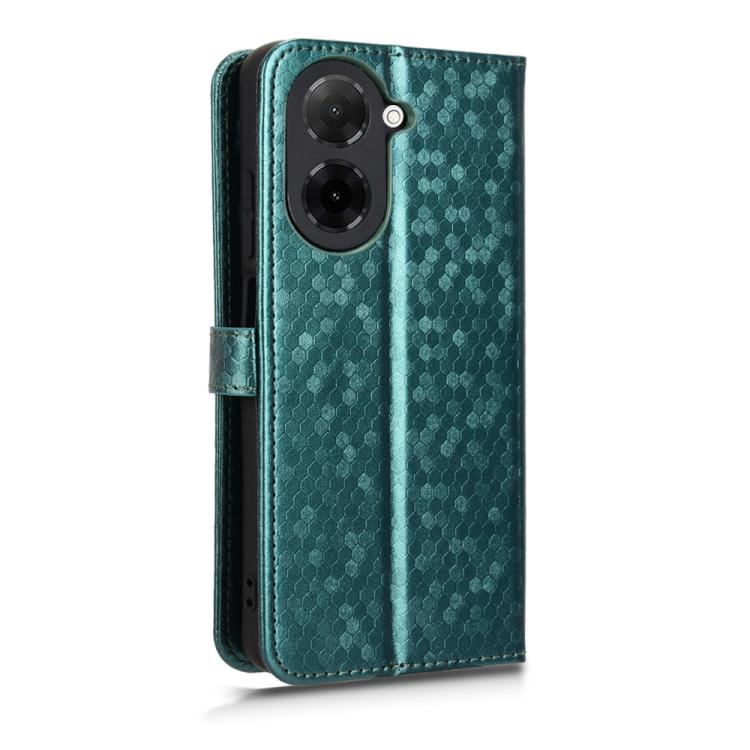 Peňaženkové puzdro Honeycomb Dot Texture Case zelené – Xiaomi Redmi A5 | Kryty na mobil Kryty na mobil | Peňaženkové puzdro Honeycomb Dot Texture Case zelené – Xiaomi Redmi A5 | Kryty na mobil