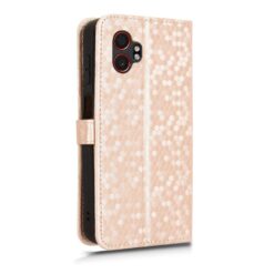Kryty na mobil | Peňaženkové puzdro Honeycomb Dot Texture Case zlaté – Samsung Galaxy Xcover 7 Pro | Kryty na mobil