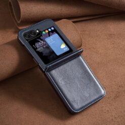 Kryty na mobil | Puzdro Embossing Pattern Motýľ modré – Samsung Galaxy Z Flip 5 | Kryty na mobil