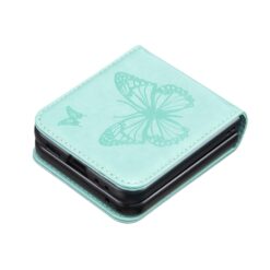 Kryty na mobil | Puzdro Embossing Pattern Motýľ zelené – Samsung Galaxy Z Flip 5 | Kryty na mobil