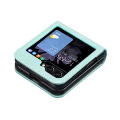 Kryty na mobil | Puzdro Embossing Pattern Motýľ zelené – Samsung Galaxy Z Flip 5 | Kryty na mobil