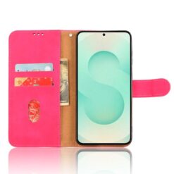 Kryty na mobil | Peňaženkové puzdro Solid ružové – Samsung Galaxy S25 Edge | Kryty na mobil