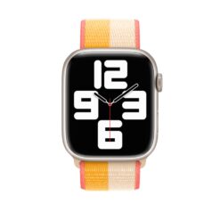 Kryty na mobil | Remienok Cloth Wristband žlto-biely pre Apple Watch | Kryty na mobil