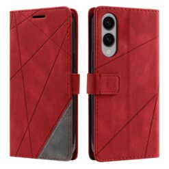 Knižkové puzdro Rhombus červené – Samsung Galaxy S25 Edge | Kryty na mobil Kryty na mobil | Knižkové puzdro Rhombus červené – Samsung Galaxy S25 Edge | Kryty na mobil