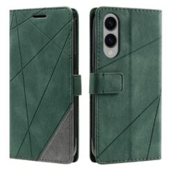 Knižkové puzdro Rhombus zelené – Samsung Galaxy S25 Edge | Kryty na mobil Kryty na mobil | Knižkové puzdro Rhombus zelené – Samsung Galaxy S25 Edge | Kryty na mobil