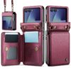 Kryty na mobil | Multifunkčné peňaženkové puzdro CaseMe Business case zelené – Samsung Galaxy Z Flip 7 | Kryty na mobil