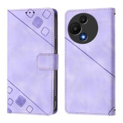 Peňaženkové puzdro Embossing Pattern Square fialové – TCL 60 SE Nxtpaper