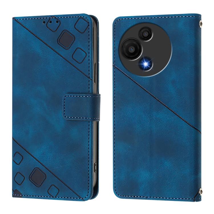 Peňaženkové puzdro Embossing Pattern Square modré – TCL 60 SE Nxtpaper | Kryty na mobil Kryty na mobil | Peňaženkové puzdro Embossing Pattern Square modré – TCL 60 SE Nxtpaper | Kryty na mobil