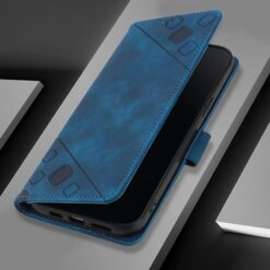 Peňaženkové puzdro Embossing Pattern Square modré – TCL 60 SE Nxtpaper | Kryty na mobil Kryty na mobil | Peňaženkové puzdro Embossing Pattern Square modré – TCL 60 SE Nxtpaper | Kryty na mobil