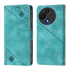 Peňaženkové puzdro Embossing Pattern Square zelené – TCL 60 SE Nxtpaper