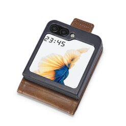 Peňaženkové puzdro Imeeke hnedé – Samsung Galaxy Z Flip 7 | Kryty na mobil Kryty na mobil | Peňaženkové puzdro Imeeke hnedé – Samsung Galaxy Z Flip 7 | Kryty na mobil