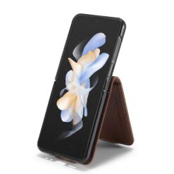 Peňaženkové puzdro Imeeke hnedé – Samsung Galaxy Z Flip 7 | Kryty na mobil Kryty na mobil | Peňaženkové puzdro Imeeke hnedé – Samsung Galaxy Z Flip 7 | Kryty na mobil