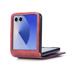 Peňaženkové puzdro Storm Leather case červené – Samsung Galaxy Z Flip 7 | Kryty na mobil Kryty na mobil | Peňaženkové puzdro Storm Leather case červené – Samsung Galaxy Z Flip 7 | Kryty na mobil