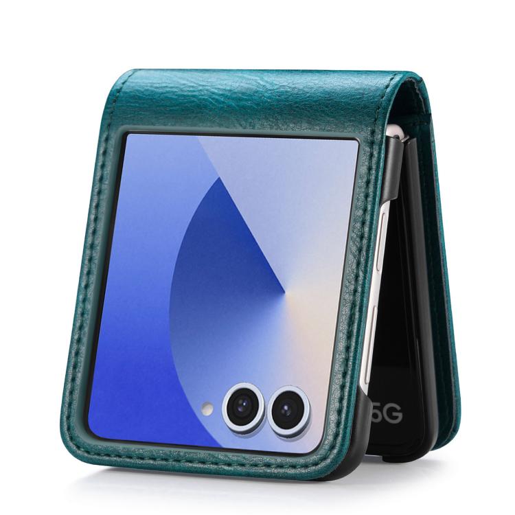 Peňaženkové puzdro Storm Leather case zelené – Samsung Galaxy Z Flip 7 | Kryty na mobil Kryty na mobil | Peňaženkové puzdro Storm Leather case zelené – Samsung Galaxy Z Flip 7 | Kryty na mobil