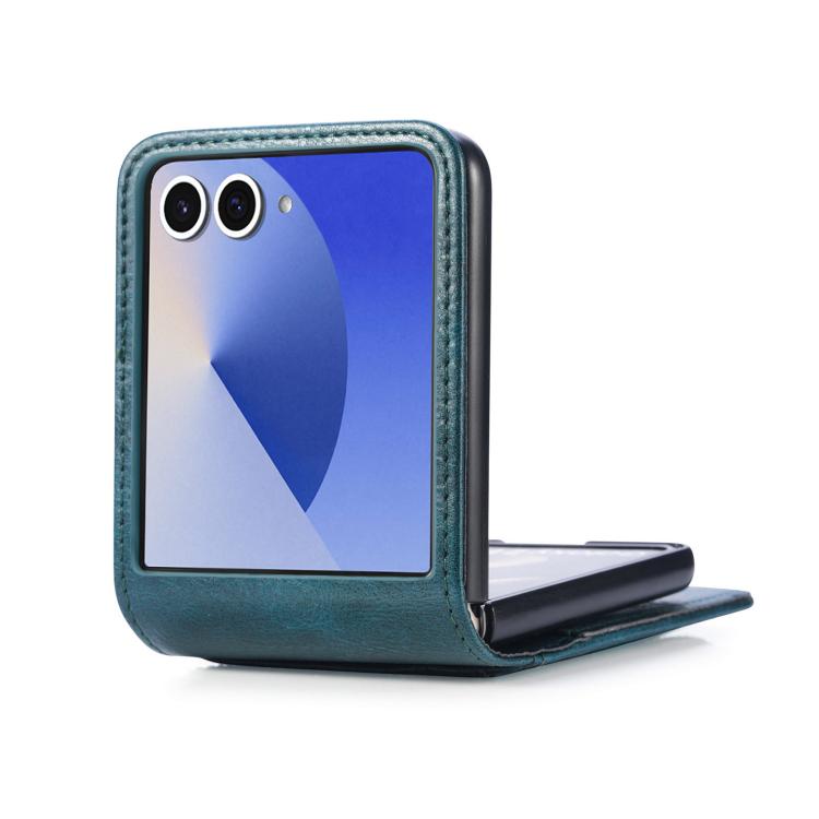 Peňaženkové puzdro Storm Leather case zelené – Samsung Galaxy Z Flip 7 | Kryty na mobil Kryty na mobil | Peňaženkové puzdro Storm Leather case zelené – Samsung Galaxy Z Flip 7 | Kryty na mobil