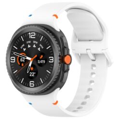 Kryty na mobil | Remienok Smooth Wristband biely pre Samsung Galaxy Watch 8 Classic 46mm / Watch 8 44mm / Watch 8 40mm / Watch 9 40mm / Watch 9 44mm | Kryty na mobil