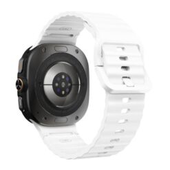Kryty na mobil | Remienok Techno Wristband biely pre Samsung Galaxy Watch 8 Classic 46mm / Watch 8 44mm / Watch 8 40mm / Watch 9 40mm / Watch 9 44mm | Kryty na mobil