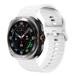 Kryty na mobil | Remienok Techno Wristband biely pre Samsung Galaxy Watch 8 Classic 46mm / Watch 8 44mm / Watch 8 40mm / Watch 9 40mm / Watch 9 44mm | Kryty na mobil