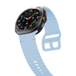 Kryty na mobil | Remienok Techno Wristband bledomodrý pre Samsung Galaxy Watch 8 Classic 46mm / Watch 8 44mm / Watch 8 40mm / Watch 9 40mm / Watch 9 44mm | Kryty na mobil