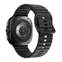 Kryty na mobil | Remienok Techno Wristband čierny pre Samsung Galaxy Watch 8 Classic 46mm / Watch 8 44mm / Watch 8 40mm / Watch 9 40mm / Watch 9 44mm | Kryty na mobil