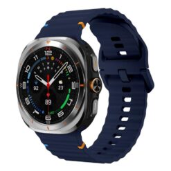 Kryty na mobil | Remienok Techno Wristband tmavomodrý pre Samsung Galaxy Watch 8 Classic 46mm / Watch 8 44mm / Watch 8 40mm / Watch 9 40mm / Watch 9 44mm | Kryty na mobil