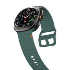 Kryty na mobil | Remienok Techno Wristband zelený pre Samsung Galaxy Watch 8 Classic 46mm / Watch 8 44mm / Watch 8 40mm / Watch 9 40mm / Watch 9 44mm | Kryty na mobil
