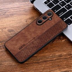 Kryty na mobil | Kryt AZNS Embossed Skin case hnedý – Samsung Galaxy A17 5G | Kryty na mobil
