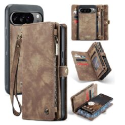 Multifunkčné peňaženkové puzdro CaseMe Detachable hnedé – Google Pixel 10 Pro XL