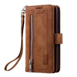 Kryty na mobil | Multifunkčné peňaženkové puzdro Nine-Card Case hnedé – Samsung Galaxy A17 5G | Kryty na mobil