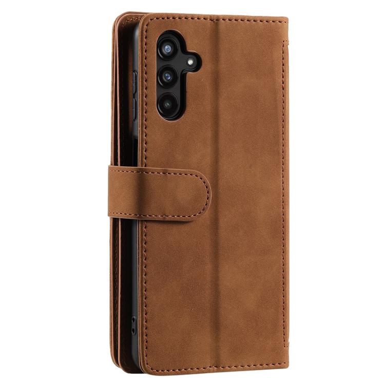 Multifunkčné peňaženkové puzdro Nine-Card Case hnedé – Samsung Galaxy A17 5G | Kryty na mobil Kryty na mobil | Multifunkčné peňaženkové puzdro Nine-Card Case hnedé – Samsung Galaxy A17 5G | Kryty na mobil