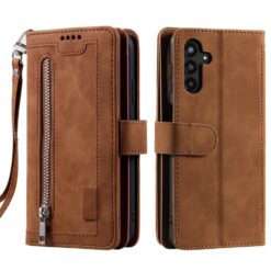 Multifunkčné peňaženkové puzdro Nine-Card Case hnedé – Samsung Galaxy A17 5G | Kryty na mobil Kryty na mobil | Multifunkčné peňaženkové puzdro Nine-Card Case hnedé – Samsung Galaxy A17 5G | Kryty na mobil