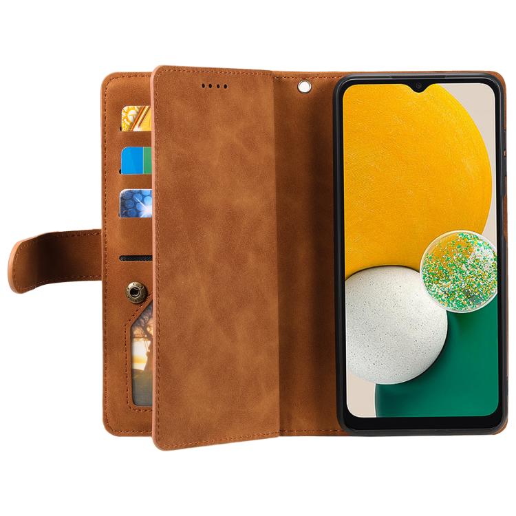 Multifunkčné peňaženkové puzdro Nine-Card Case hnedé – Samsung Galaxy A17 5G | Kryty na mobil Kryty na mobil | Multifunkčné peňaženkové puzdro Nine-Card Case hnedé – Samsung Galaxy A17 5G | Kryty na mobil