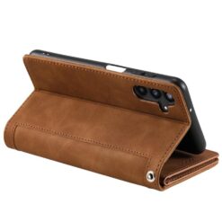 Multifunkčné peňaženkové puzdro Nine-Card Case hnedé – Samsung Galaxy A17 5G | Kryty na mobil Kryty na mobil | Multifunkčné peňaženkové puzdro Nine-Card Case hnedé – Samsung Galaxy A17 5G | Kryty na mobil