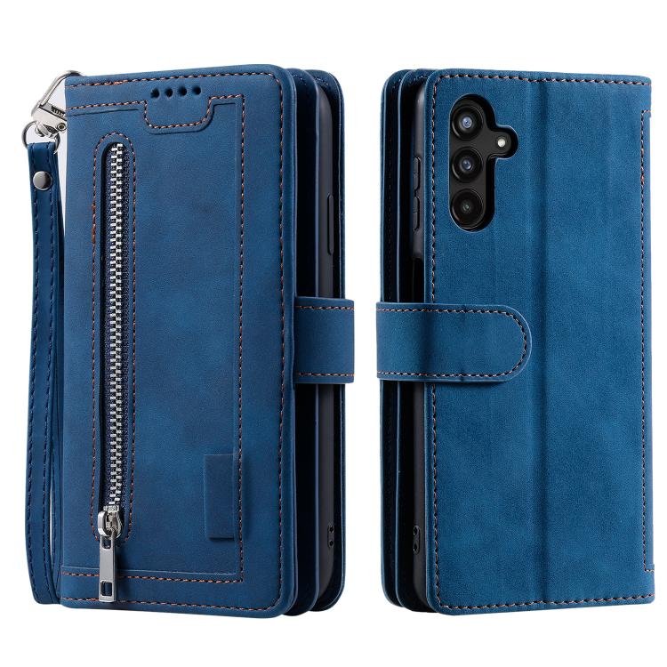 Multifunkčné peňaženkové puzdro Nine-Card Case modré – Samsung Galaxy A17 5G | Kryty na mobil Kryty na mobil | Multifunkčné peňaženkové puzdro Nine-Card Case modré – Samsung Galaxy A17 5G | Kryty na mobil