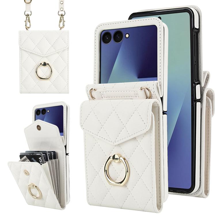 Peňaženkové puzdro Diamond Card case biele – Samsung Galaxy Z Flip 7 | Kryty na mobil Kryty na mobil | Peňaženkové puzdro Diamond Card case biele – Samsung Galaxy Z Flip 7 | Kryty na mobil