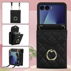 Peňaženkové puzdro Diamond Card case čierne – Samsung Galaxy Z Flip 7 | Kryty na mobil Kryty na mobil | Peňaženkové puzdro Diamond Card case čierne – Samsung Galaxy Z Flip 7 | Kryty na mobil