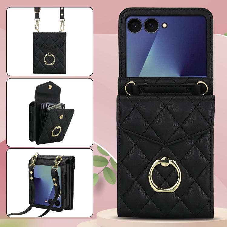 Peňaženkové puzdro Diamond Card case čierne – Samsung Galaxy Z Flip 7 | Kryty na mobil Kryty na mobil | Peňaženkové puzdro Diamond Card case čierne – Samsung Galaxy Z Flip 7 | Kryty na mobil