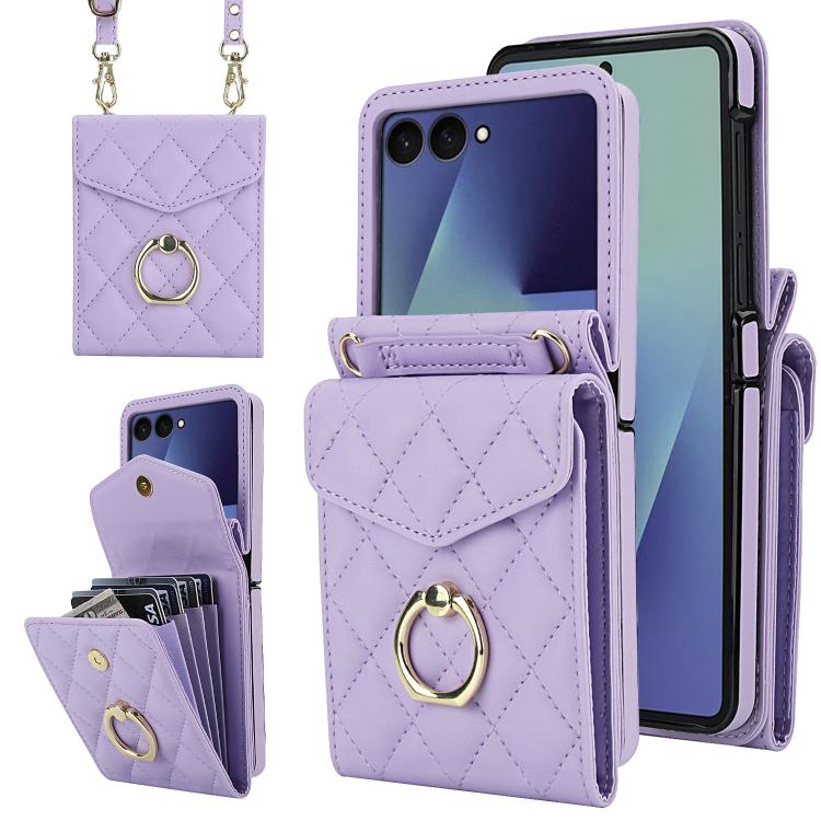Peňaženkové puzdro Diamond Card case fialové – Samsung Galaxy Z Flip 7 | Kryty na mobil Kryty na mobil | Peňaženkové puzdro Diamond Card case fialové – Samsung Galaxy Z Flip 7 | Kryty na mobil