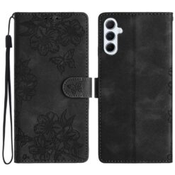 Peňaženkové puzdro Embossing Pattern Motýľ čierne – Samsung Galaxy A17 5G | Kryty na mobil Kryty na mobil | Peňaženkové puzdro Embossing Pattern Motýľ čierne – Samsung Galaxy A17 5G | Kryty na mobil