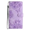 Kryty na mobil | Peňaženkové puzdro Embossing Pattern Motýľ modré – Samsung Galaxy A17 5G | Kryty na mobil