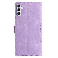 Peňaženkové puzdro Embossing Pattern Motýľ fialové – Samsung Galaxy A17 5G | Kryty na mobil Kryty na mobil | Peňaženkové puzdro Embossing Pattern Motýľ fialové – Samsung Galaxy A17 5G | Kryty na mobil