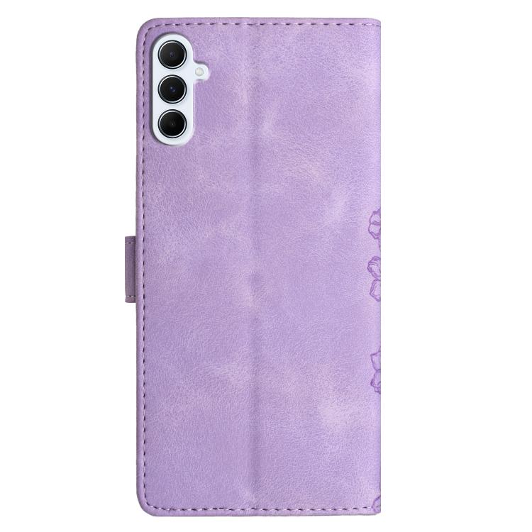 Peňaženkové puzdro Embossing Pattern Motýľ fialové – Samsung Galaxy A17 5G | Kryty na mobil Kryty na mobil | Peňaženkové puzdro Embossing Pattern Motýľ fialové – Samsung Galaxy A17 5G | Kryty na mobil