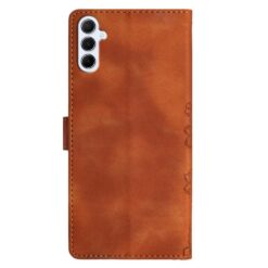 Peňaženkové puzdro Embossing Pattern Motýľ hnedé – Samsung Galaxy A17 5G | Kryty na mobil Kryty na mobil | Peňaženkové puzdro Embossing Pattern Motýľ hnedé – Samsung Galaxy A17 5G | Kryty na mobil